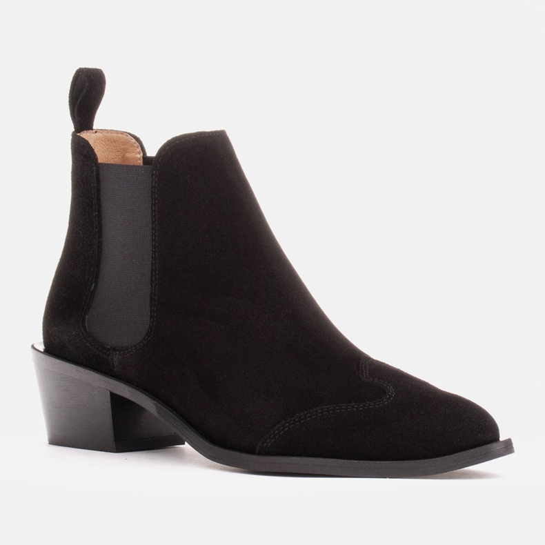 Marco Shoes Botines ante natural negro 1