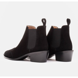 Marco Shoes Botines ante natural negro 4