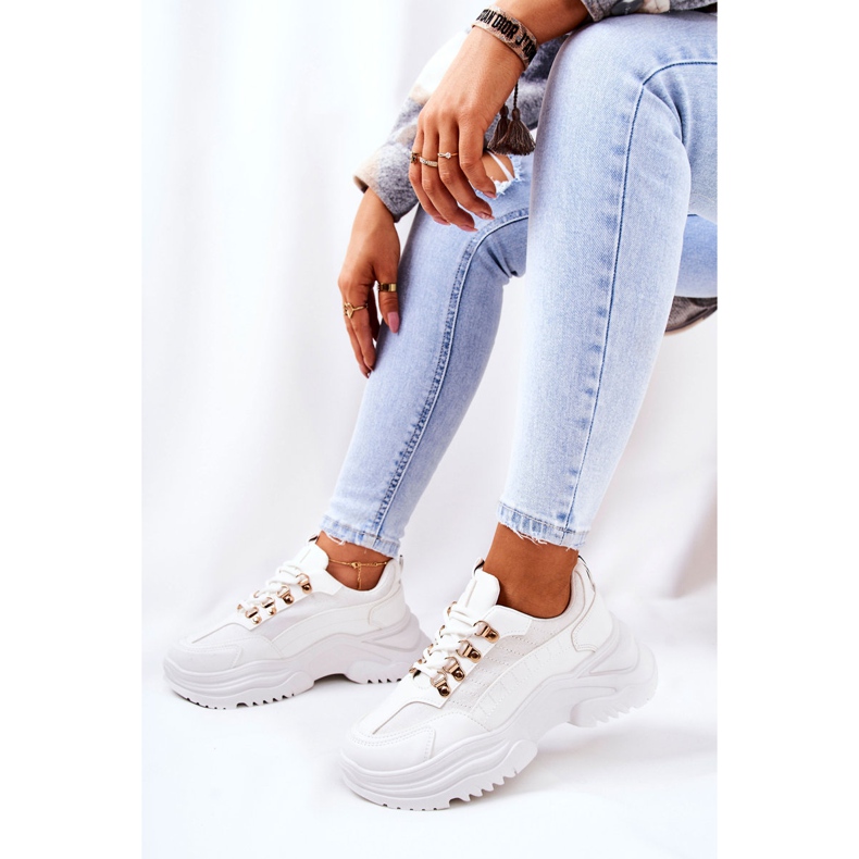 PM1 Zapatos deportivos en la plataforma blanca Flynn blanco 1