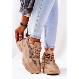 PM1 Zapatos deportivos en la plataforma beige Flynn 5
