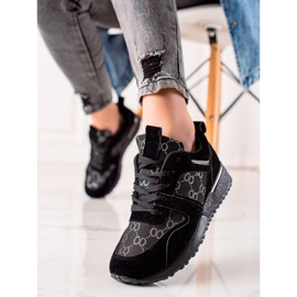 Evento Zapatillas elegantes con purpurina negro 2