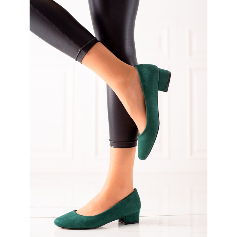 Sabatina Zapatos de tacón de ante verde 1