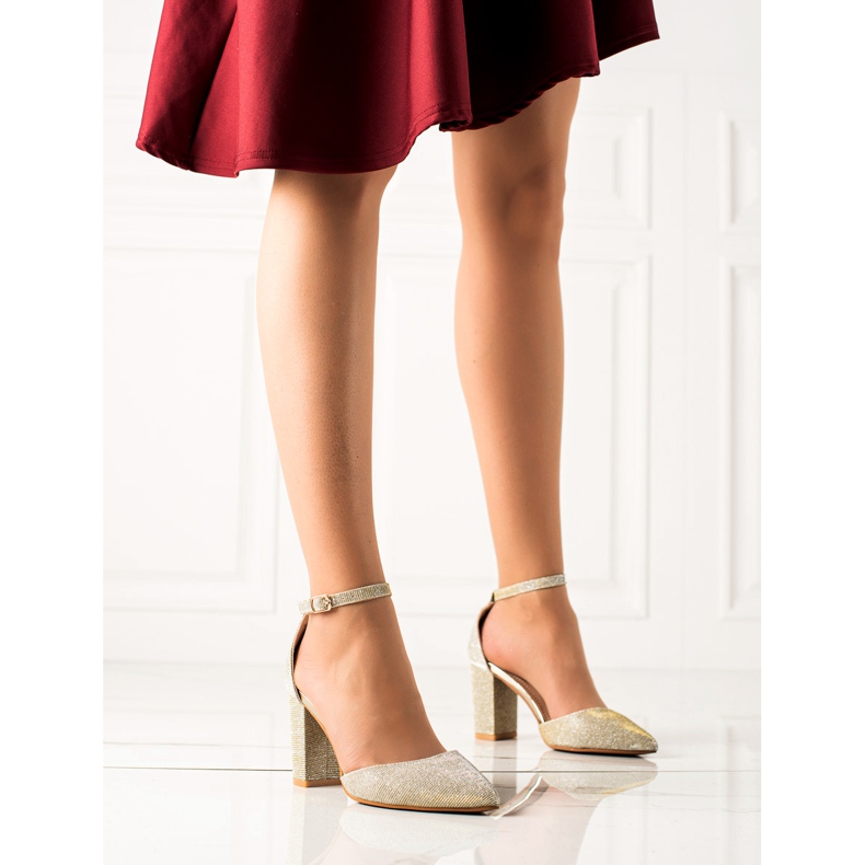 Seastar Bombas doradas con purpurina beige 2