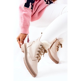 PF1 Botas de Abrigo de Cuero Beige Khaleni 5