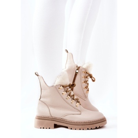 PF1 Botas de Abrigo de Cuero Beige Khaleni 3