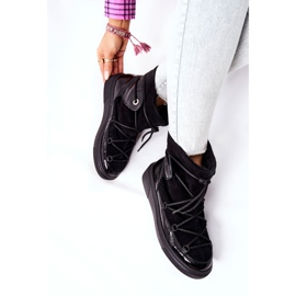 PF1 Botas de nieve de ante caliente Black Clarem negro 2