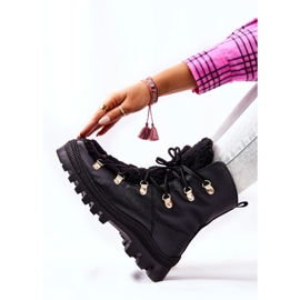 PF1 Botas de piel cálidas Cateline Trappers negras negro 3