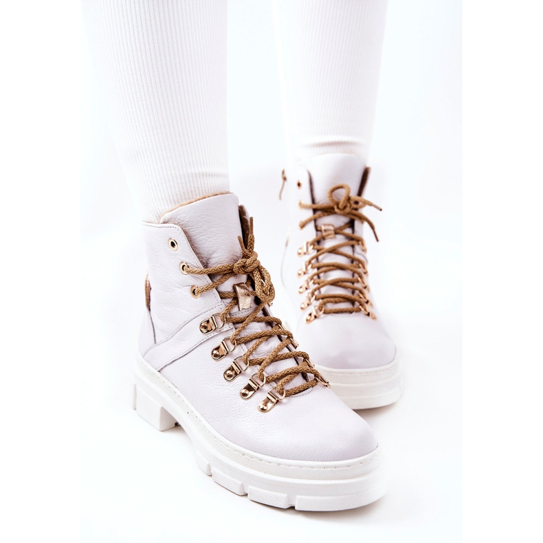 PF1 Botas aislantes de piel Brescia blanca blanco 1