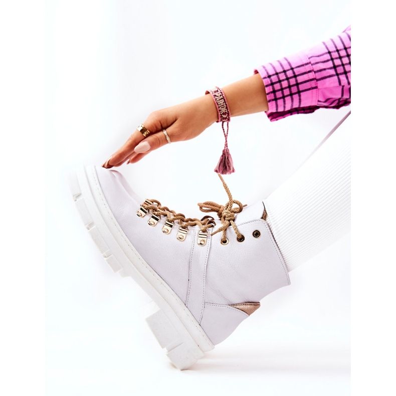 PF1 Botas aislantes de piel Brescia blanca blanco 2