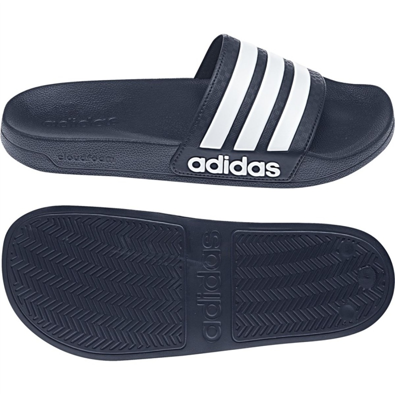 Zapatillas Adidas Adilette Shower AQ1703 blanco azul marino 5