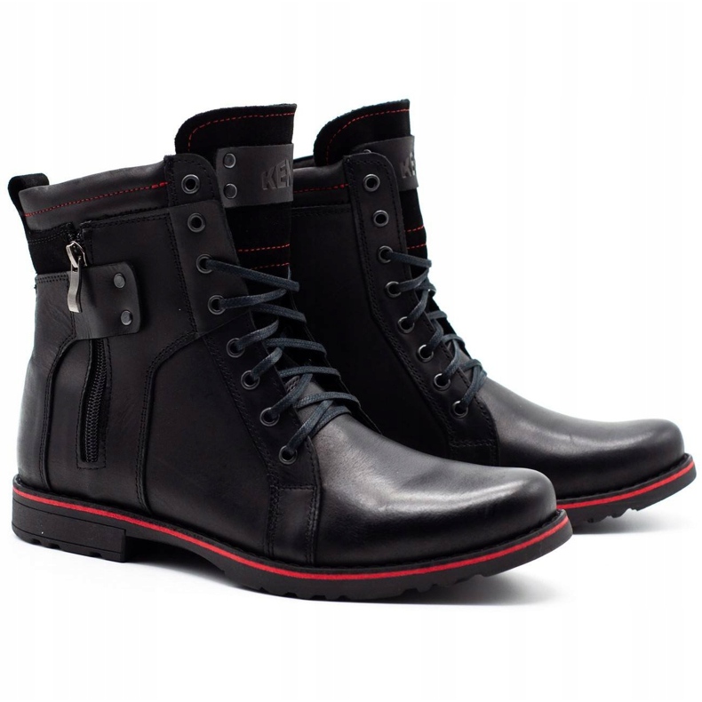 Olivier Zapatos de invierno para hombre 237 negro 2