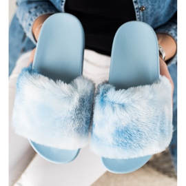 TRENDI Zapatillas con piel azul 1