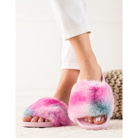 TRENDI Zapatillas con piel rosado 3