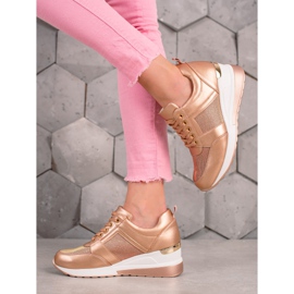 Diamantique Zapatillas Golden Wedge dorado 4