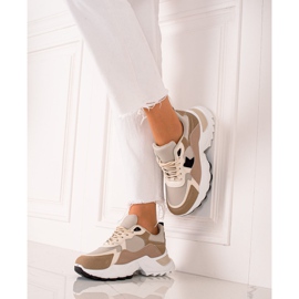 Sweet Shoes Zapatillas de moda beige rosado dorado 3