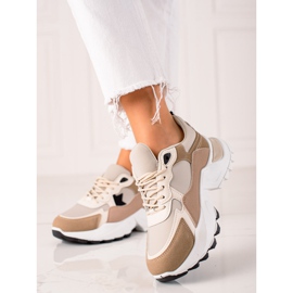 Sweet Shoes Zapatillas de moda beige rosado dorado 4