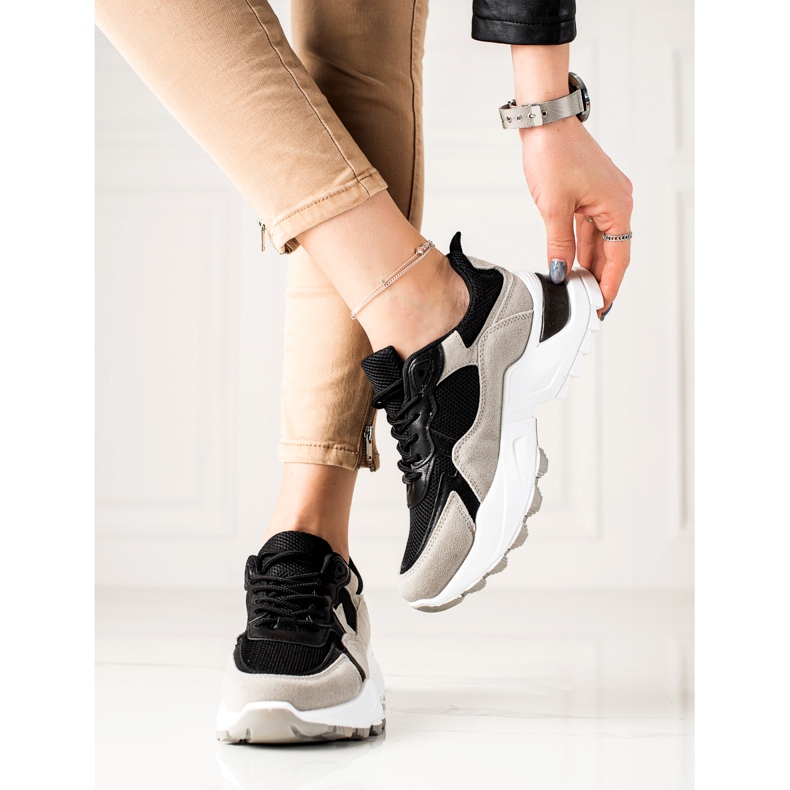 Sweet Shoes Zapatillas grises y negras negro 2