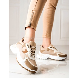 Sweet Shoes Zapatillas de moda beige marrón 1 Sweet Shoes Zapatillas de moda beige marrón 1