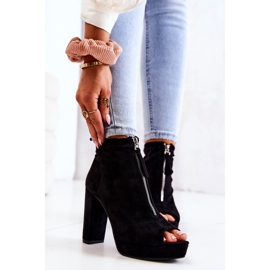 WS1 Botas Donnita de ante negro con cremallera 2