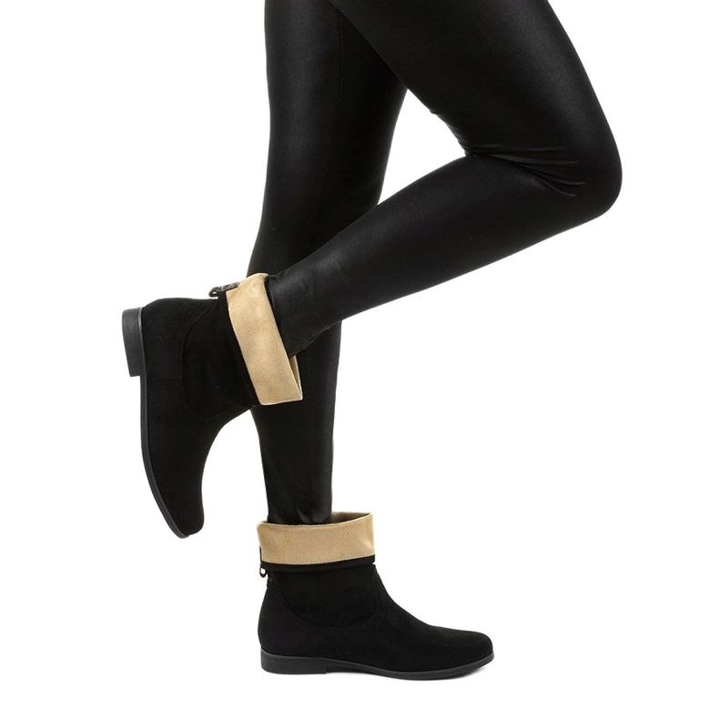 Botas sin cordones tipo gamuza negras Islevine negro 2 Botas sin cordones tipo gamuza negras Islevine negro 2