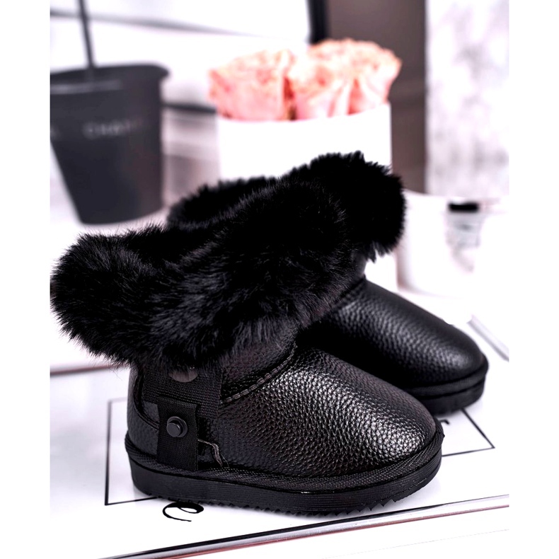 Apawwa Botas de nieve cálidas para niños con piel Marella gris 1