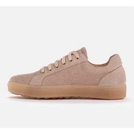 Marco Shoes Zapatillas deportivas de tela y piel. beige 2
