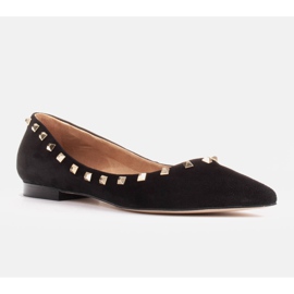 Marco Shoes Bailarinas con tachuelas decorativas negro 3