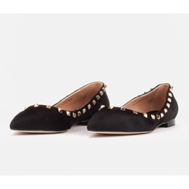 Marco Shoes Bailarinas con tachuelas decorativas negro 5