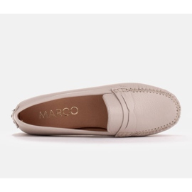 Marco Shoes Cómodos mocasines fabricados en piel suave. beige 3