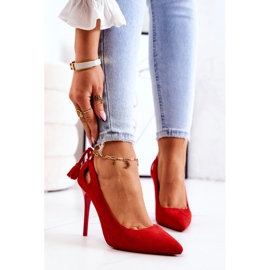 PS1 Stilettos De Mujer Ante Con Spitz Red Leven rojo 1