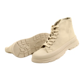 News Sneakers de alta beige en la plataforma 21SP02-1050 4