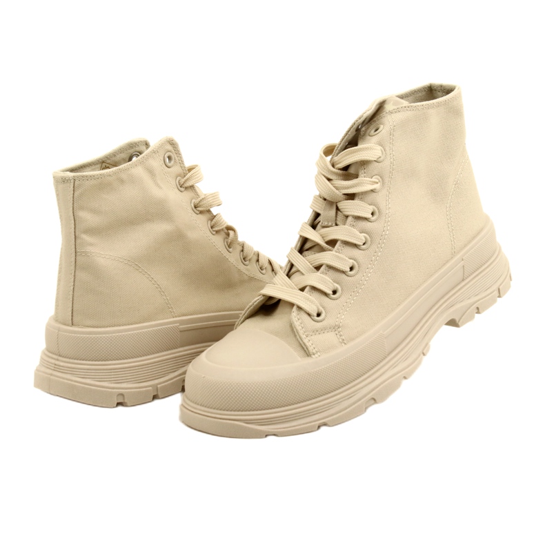 News Sneakers de alta beige en la plataforma 21SP02-1050 3