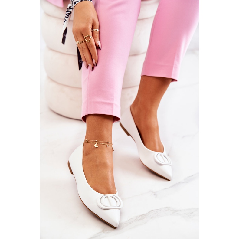 PS1 Bailarinas De Piel Spitz White Rachelle blanco 1