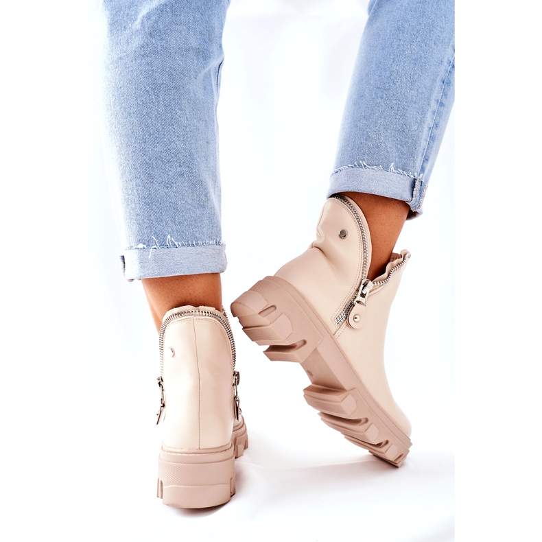 FI1 Botines de Mujer con Recortes Beige Rhythm 5