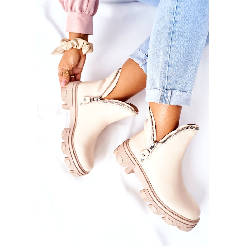 FI1 Botines de Mujer con Recortes Beige Rhythm 4