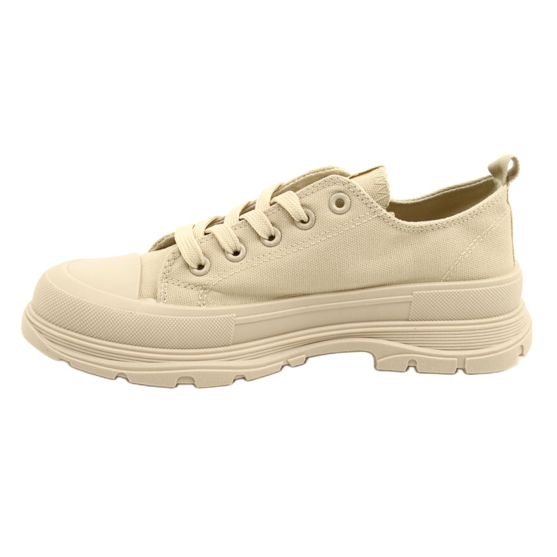 News Zapatillas de deporte para mujeres en la plataforma 21sp02-1400 beige 2