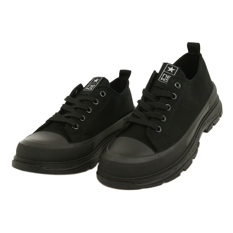 News Zapatillas de deporte femeninas en la plataforma negra 21sp02-1400 negro 3