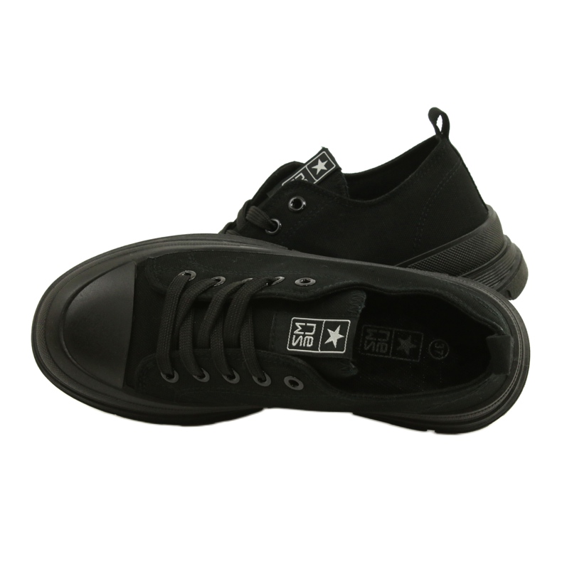News Zapatillas de deporte femeninas en la plataforma negra 21sp02-1400 negro 5