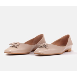 Marco Shoes Bailarinas de mujer con laterales bajos beige 4