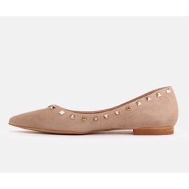 Marco Shoes Bailarinas con tachuelas decorativas beige 1