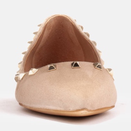 Marco Shoes Bailarinas con tachuelas decorativas beige 7