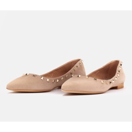 Marco Shoes Bailarinas con tachuelas decorativas beige 2