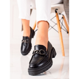 Mocasines de moda en la plataforma LA.FI negro 2