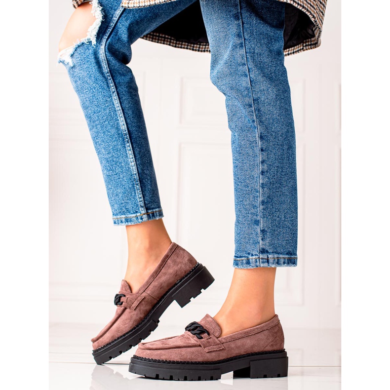 Mocasines LA.FI de ante marrón negro 1