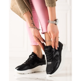 TRENDI Zapatillas clásicas negras negro 2