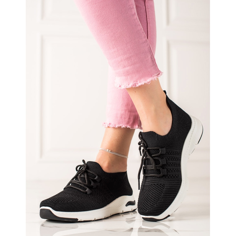 TRENDI Calzado deportivo sin cordones negro 1