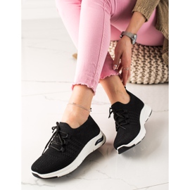 TRENDI Calzado deportivo sin cordones negro 3
