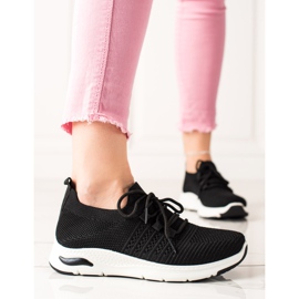 TRENDI Calzado deportivo sin cordones negro 4