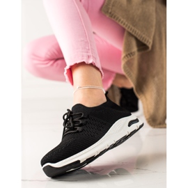 TRENDI Calzado deportivo sin cordones negro 5