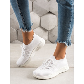 TRENDI Calzado deportivo sin cordones blanco 4
